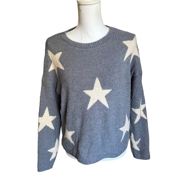 NWT Sincerely Jules Women's Cozy Soft Pullover Star Sweater Blue Size Sm… - Picture 3 of 17